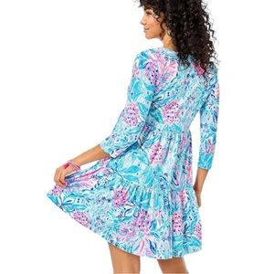 Lilly Pulitzer Geanna Swing Dress in Zanzibar Blue Party Princess Sz M